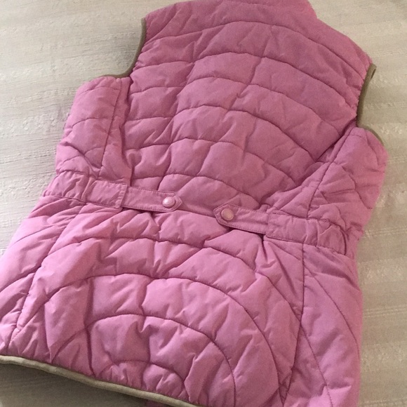 Girls Lands End Pink Puffer Vest - Picture 5 of 15